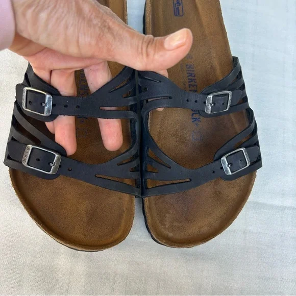 Birkenstock Black Cutout Sandals - Picture 7 of 8